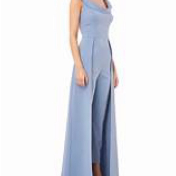 Kay Unger Anais Jumpsuit, sz 8,denim color - Picture 2 of 5